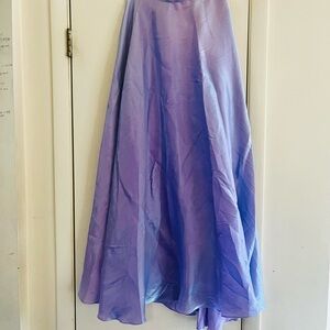 VTG Y2K Ethereal Forest Fairycore Celestial Dreamy Lilac Satin Maxi Party Skirt